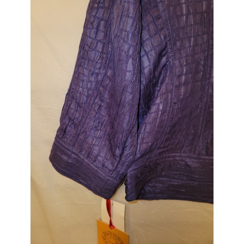 Ruby Rd Jacket 12 Cobalt Button Up Crop Pockets T… - image 14
